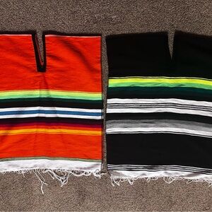 Colorful Striped Kids Ponchos